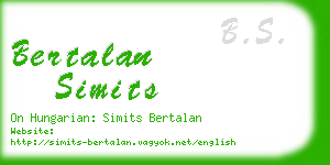 bertalan simits business card